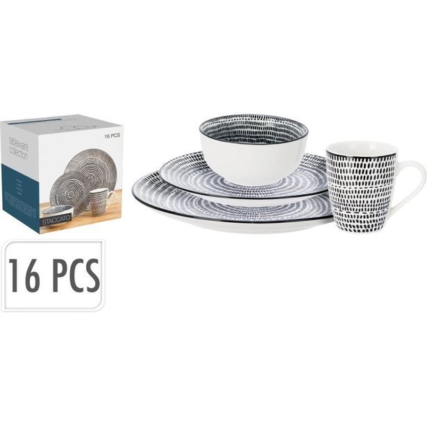 SIAKI Jídelní sada porcelánová 16 ks KO-Q04000090
