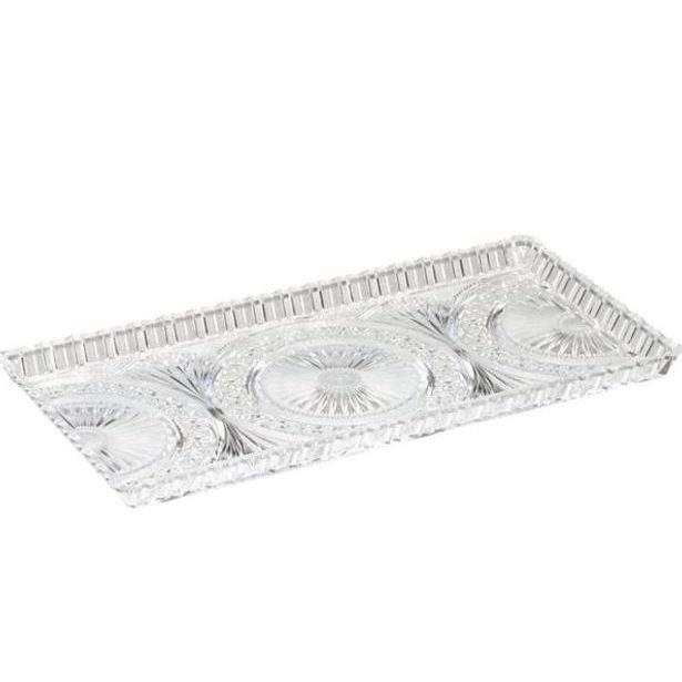 podnos 34x17cm, dez.nový, KRYSTAL, brus, plast AD