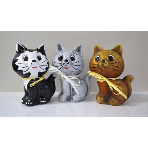 pokladnička KOČIČKA, MIX, v.16cm, keramika