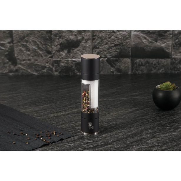 BERLINGERHAUS Mlýnek na pepř a sůl dvojitý Black Rose Collection BH-8553