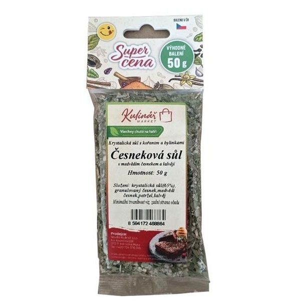 koření-"K"-ČESNEKOVÁ SŮL-50g do mlýnku, QQ, sáček