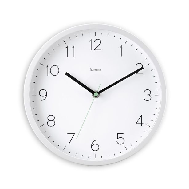 Hama Menorca, nástěnné hodiny řízené rádiovým signálem, 25 cm, bílé