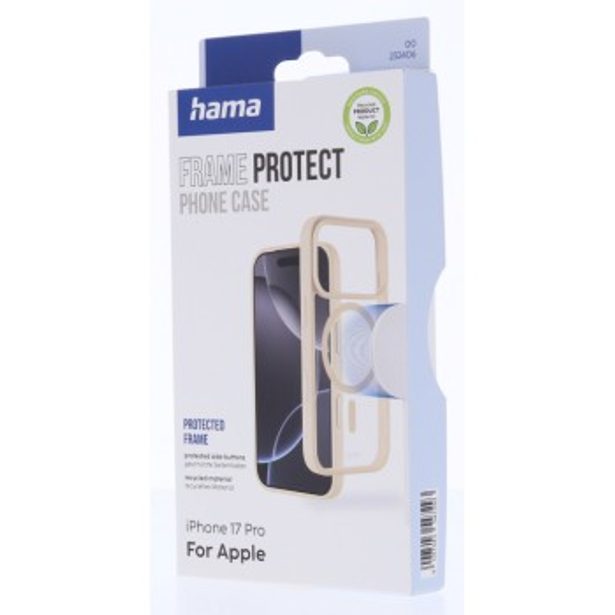 Hama Frame Protect, kryt pro Apple iPhone 17 Pro, magnetický, průhledný/béžový