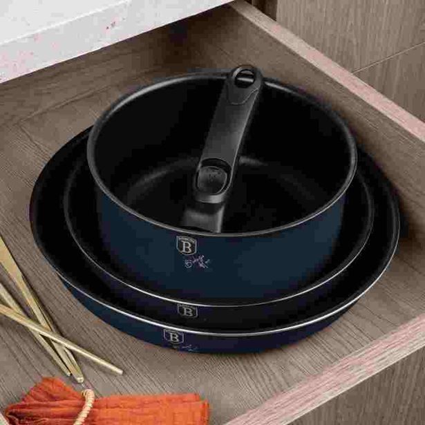 BERLINGERHAUS Sada nádobí s titanovým povrchem 10 ks Deep Sea Collection BH-8416