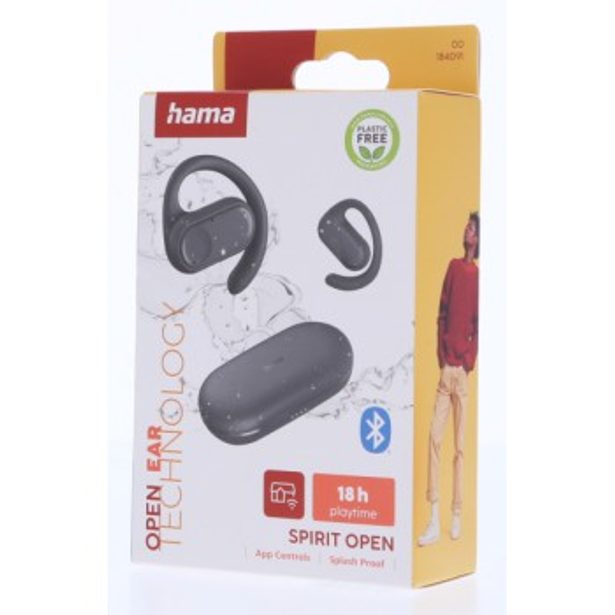Hama Bluetooh sluchátka Spirit Open, open-ear, klip, tmavě šedá