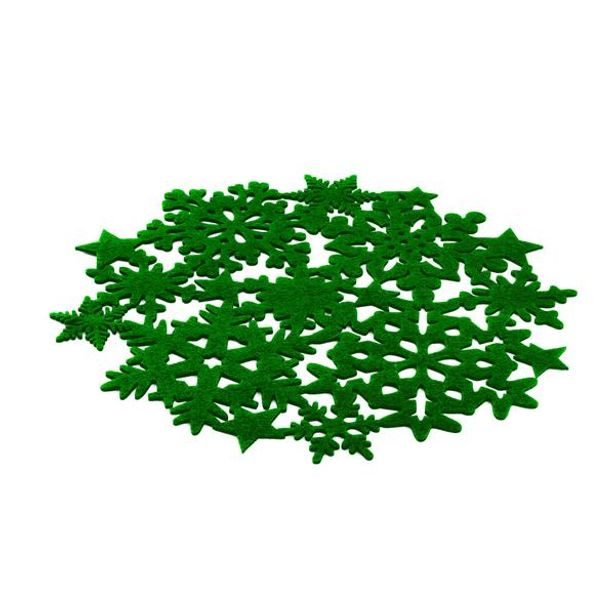 TORO PROSTÍRÁNÍ VÁNOČNÍ KULATÉ 38CM PLSTĚNÉ ZELENÉ_hamashop