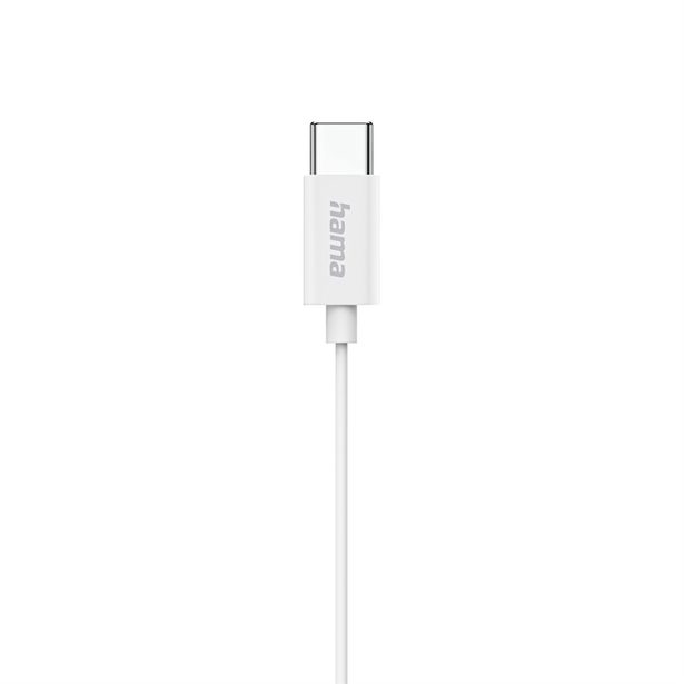 Hama USB-C sluchátka s mikrofonem Classy, pecky, bílá