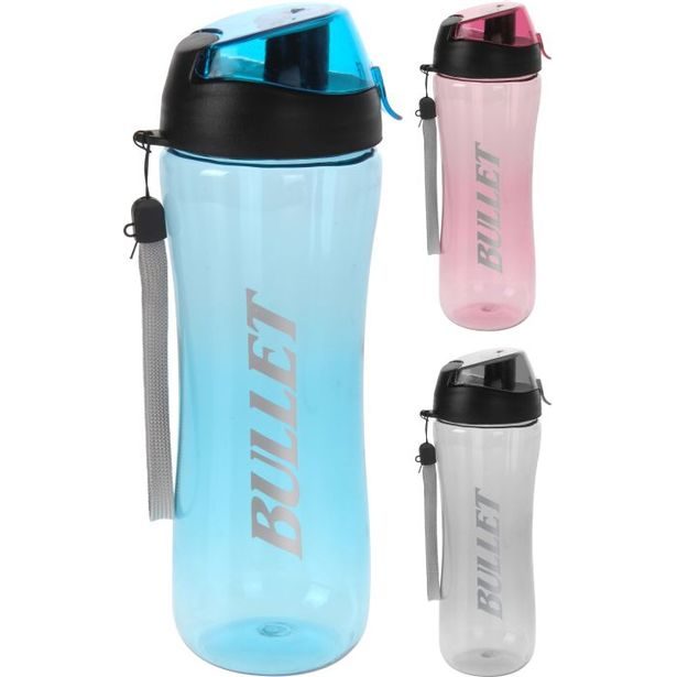 láhev 0,7l BULLET, sport, kryt+nápitka, transp.plast