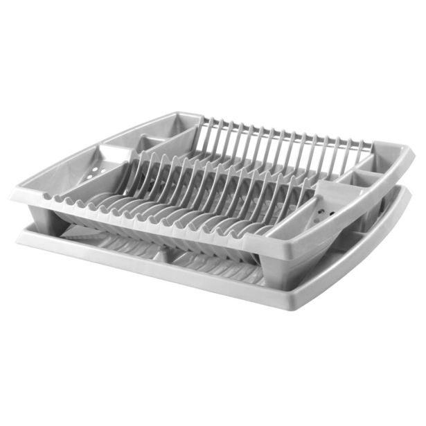 odkapávač 44x38x8,5-stříbrný na nádobí