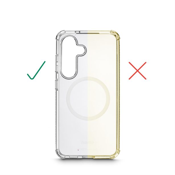 Hama Extreme Protect, kryt pro Samsung Galaxy S25 FE, magnetický, D3O®, nežloutne, průhledný