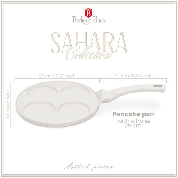 BERLINGERHAUS Lívanečník s titanovým povrchem 26 cm 4 pozice Sahara Collection BH-7796