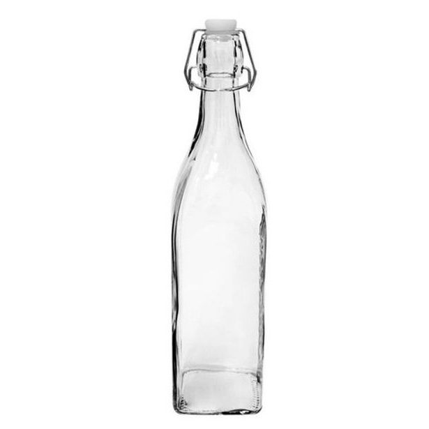 láhev 0,25l HRANATÁ, patent.uzávěr, sklo
