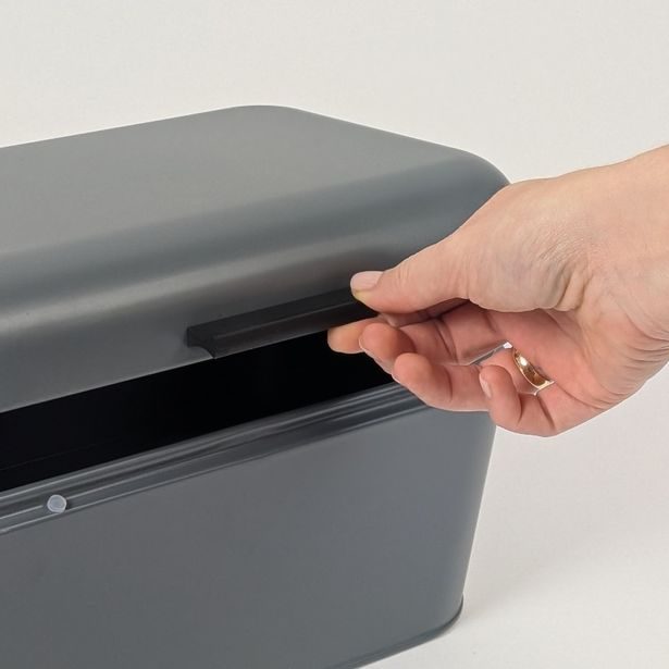 KELA Chlebník Frisca kov, šedá 42,5x22,5x17,5 cm KL-12840