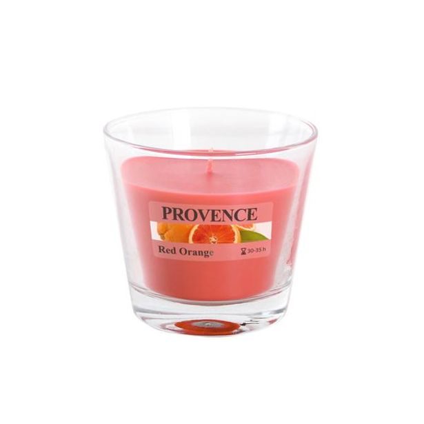 Provence SVÍČKA VE SKLE 140G, ČERVENÝ POMERANČ_hamashop