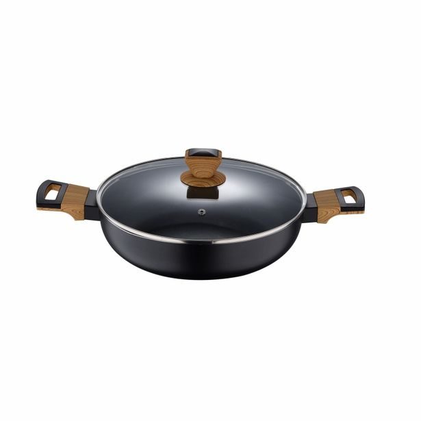 BERGNER Pánev s nepřilnavým povrchem a poklicí 28 cm Earth Black BG-32038-BK