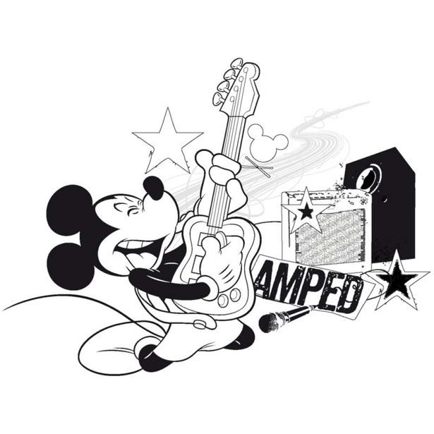 Poznámkový kalendář Mickey Mouse – DIY: omalovánkový kalendář, 30 x 30 cm Baagl