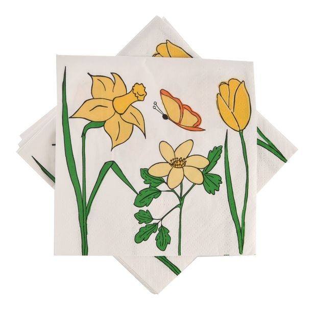 Servírovací ubrousky jarní louka 33x33 cm