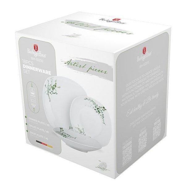BERLINGERHAUS Jídelní sada talířů porcelánová 18 ks BH-10200