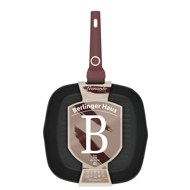 BERLINGERHAUS Pánev grilovací s titanovým povrchem 28 cm Leonardo Collection BH-8036
