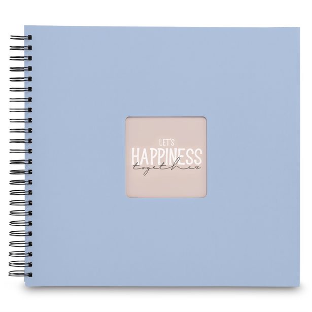 Hama album klasické spirálové FINE ART 36x32 cm, 50 stran, lagoon, černé listy