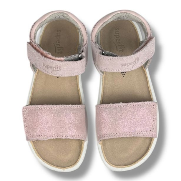 Dívčí kožené sandály Superfit SPARKLE 1-009011-5510 Rosa