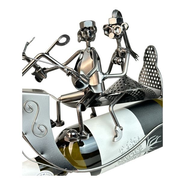 Stojan na víno kovový - Motorka