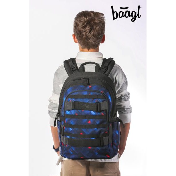 BAAGL SET 3 Skate Indigo: batoh, penál, sportovní taška