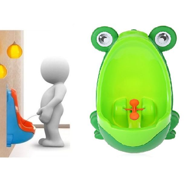 nočník-pisoár ŽÁBA zelená, 29x18cm, přísavky, plast