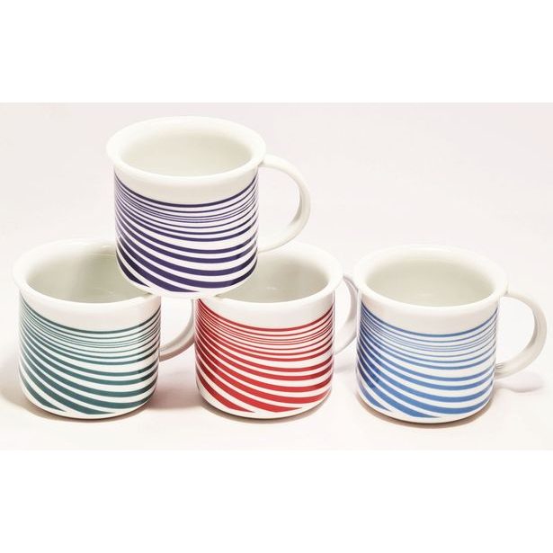 hrnek 250ml TINA - BAR.PROUŽKY, čes.porcelán