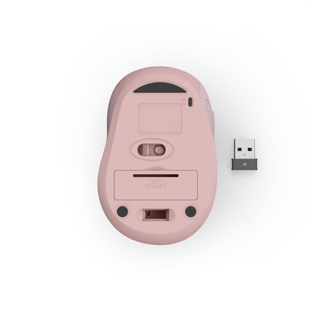 Hama bezdrátová optická myš WM-400, tichá, růžová