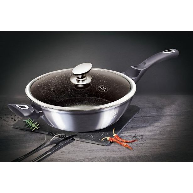 BERLINGERHAUS Pánev hluboká s poklicí 32 cm Carbon PRO Line BH-7139