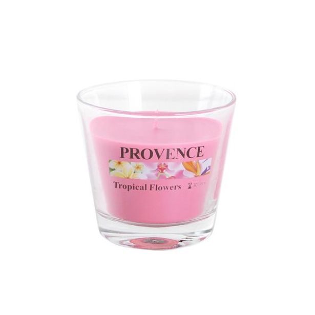 Provence SVÍČKA VE SKLE 140G, TROPICKÉ KVĚTY_hamashop