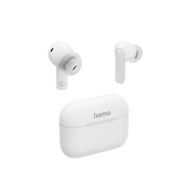 Hama Bluetooth sluchátka Passion Clear II, špunty, ANC/ENC, aplikace, bílá