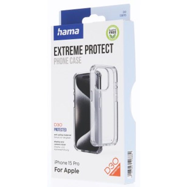 Hama Extreme Protect, kryt pro Apple iPhone 15 Pro, materiál D3O, nežloutne