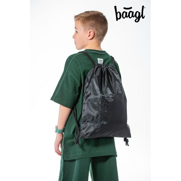 BAAGL SET 3 Core Uni černá: batoh, penál, sáček