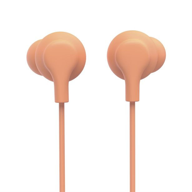 Hama USB-C sluchátka s mikrofonem Curly, špunty, oranžová