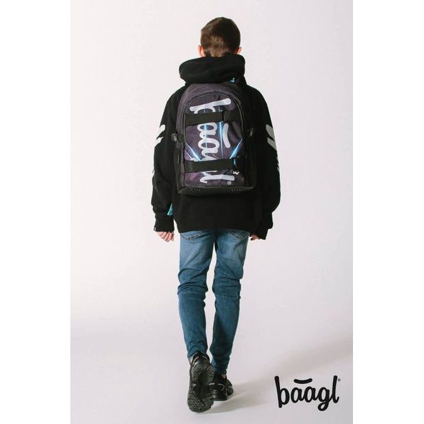 BAAGL SET 3 Skate Bluelight: batoh, penál, sáček Baagl