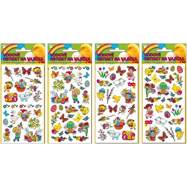 sada k dekor. vajec, veselé VELIKONOCE, 19x9cm, obtisky