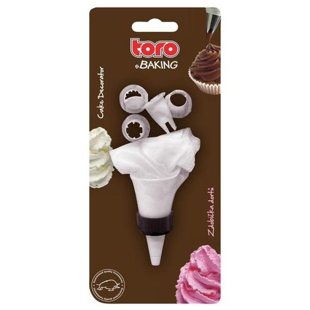 TORO Zdobička dortu látková, 4 nástavce, 1200 ml_hamashop