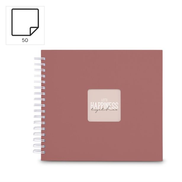 Hama album klasické spirálové FINE ART 28x24 cm, 50 stran, terra, bílé listy