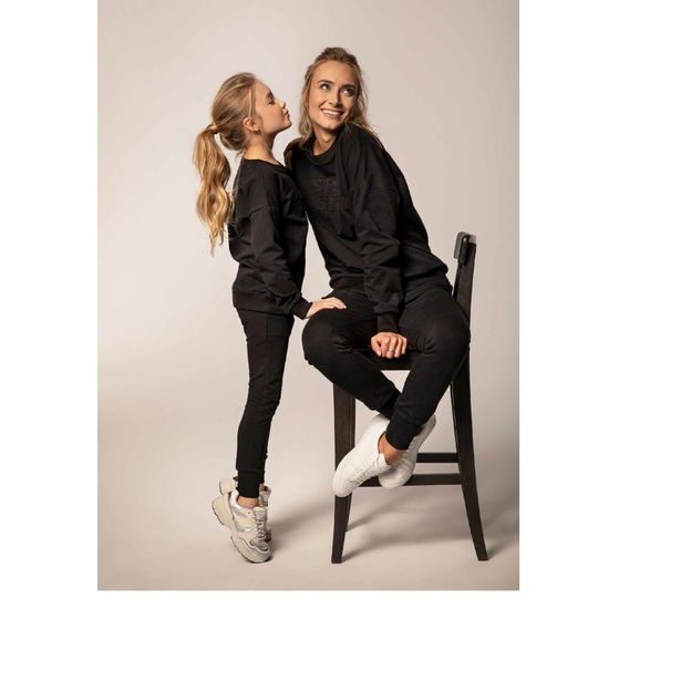 Tepláková souprava MÁMA A DCERA černá