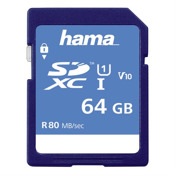 Hama SDXC 64 GB Class 10, UHS-I 80 MB/s