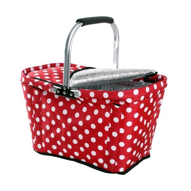 TORO KOŠÍK NÁK.ČERVENÁ A BÍLÝ PUNTÍK TERMO 48X28X28CM_hamashop