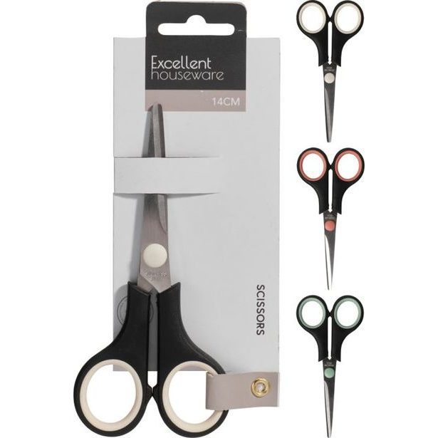 nůžky 14cm malé, domácnost, mix barev, NR/plast