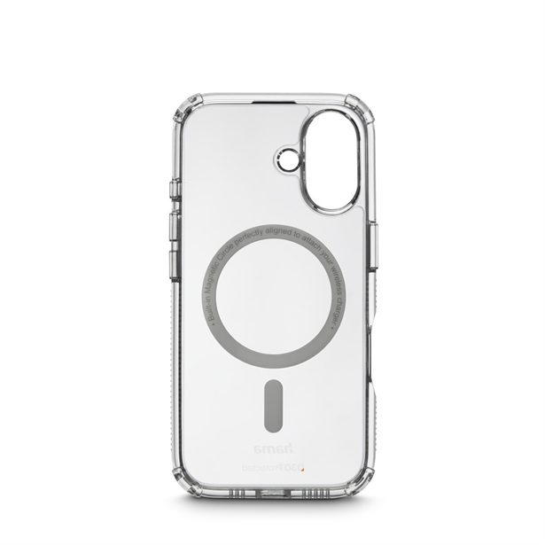 Hama Extreme Protect, kryt pro Apple iPhone 16, magnetický, D3O®, nežloutne, průhledný