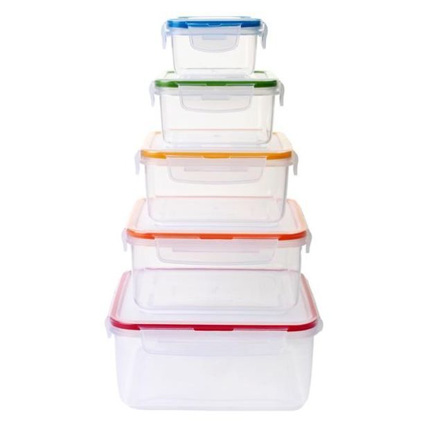 LOCKNLOCK SADA DÓZ NA POTRAVINY LOCK 5KS ČTVEREC_hamashop