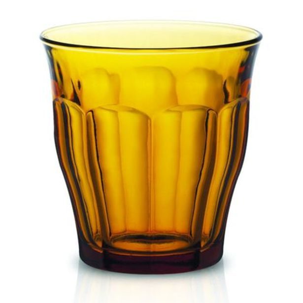 sklen. 250ml, 6ks-Jantar, PICARDIE, d8,7x9cm, DURALEX