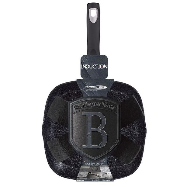 BERLINGERHAUS Pánev grilovací s mramorovým povrchem 28 cm Carbon PRO Line BH-6901