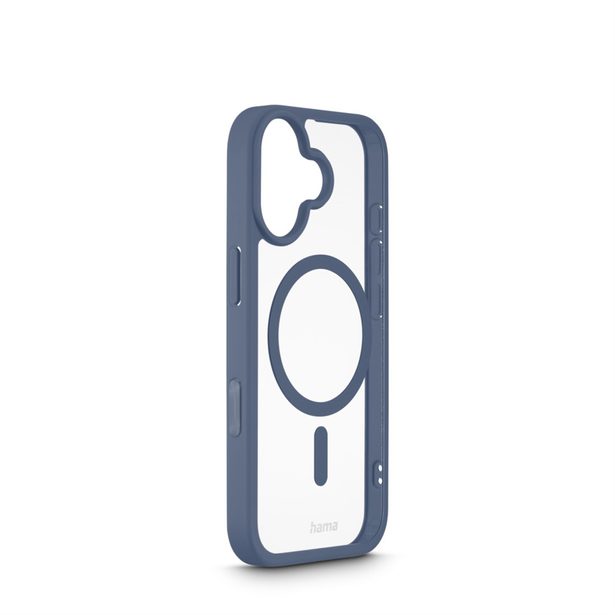 Hama Frame Protect, kryt pro Apple iPhone 17, magnetický, průhledný/modrý