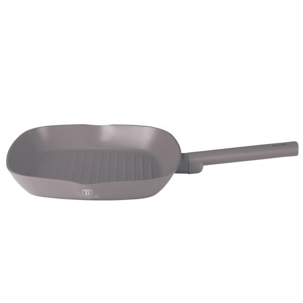 BERLINGERHAUS Pánev grilovací s titanovým povrchem a poklicí 28 cm Taupe Collection BH-8097